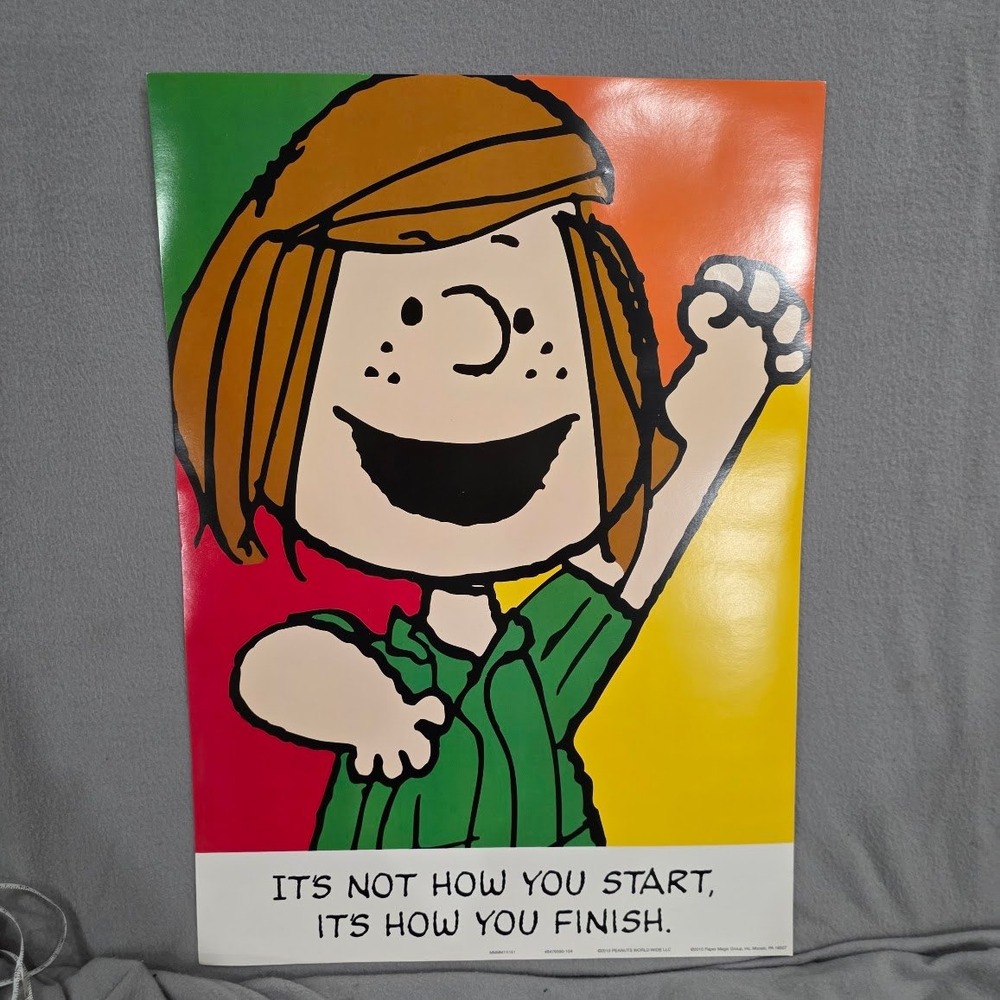Peanuts Charlie Brown Motivational Classroom Posters Lot Inspirational Wall Art